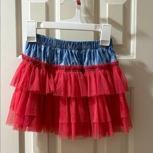 Matilda Jane Red and Blue Layered Tulle Skirt